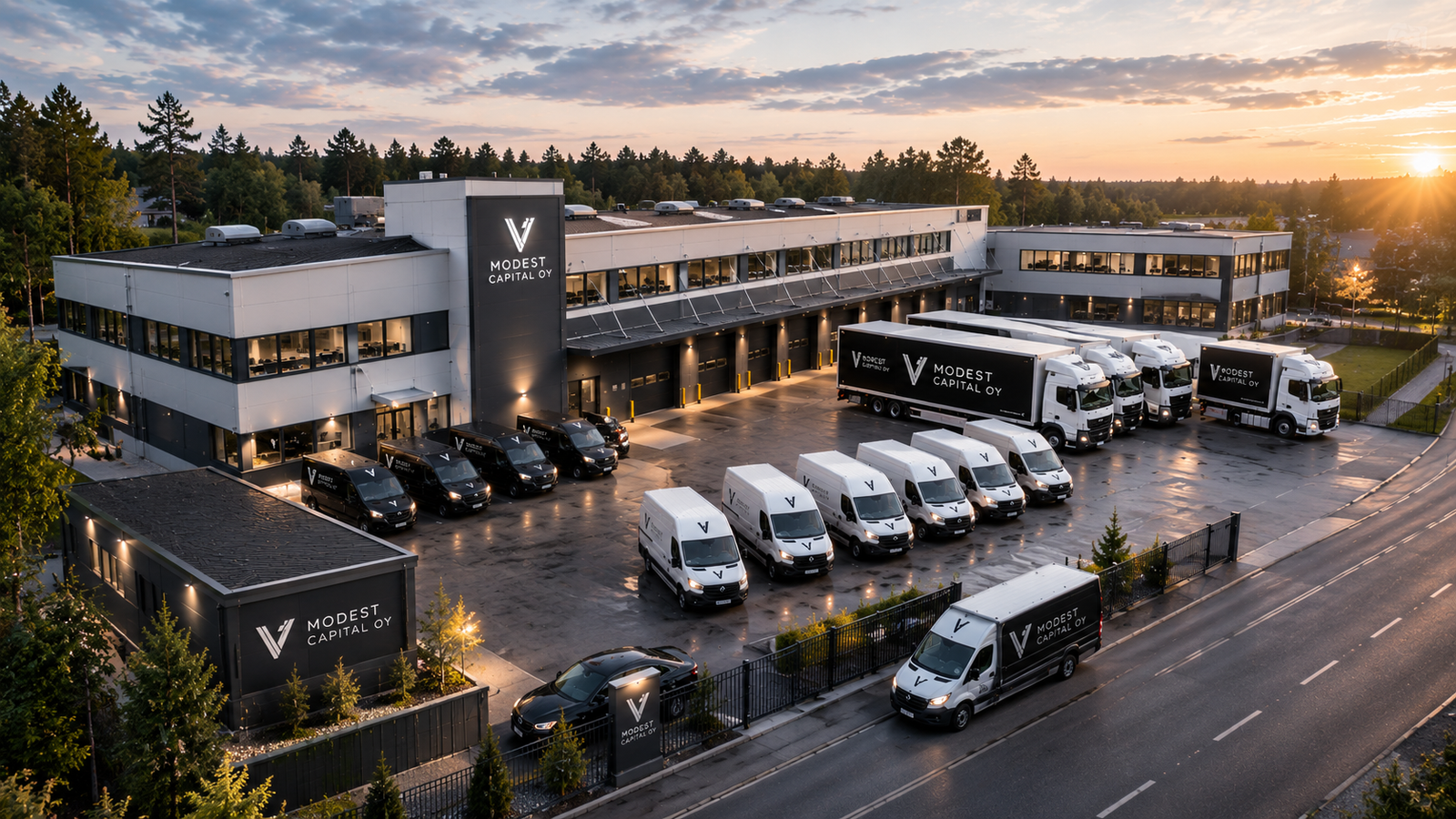 Tyylikäs premium-auto tiellä
