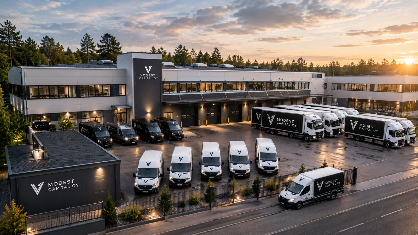 Logistiikan ajoneuvo liikenteessä